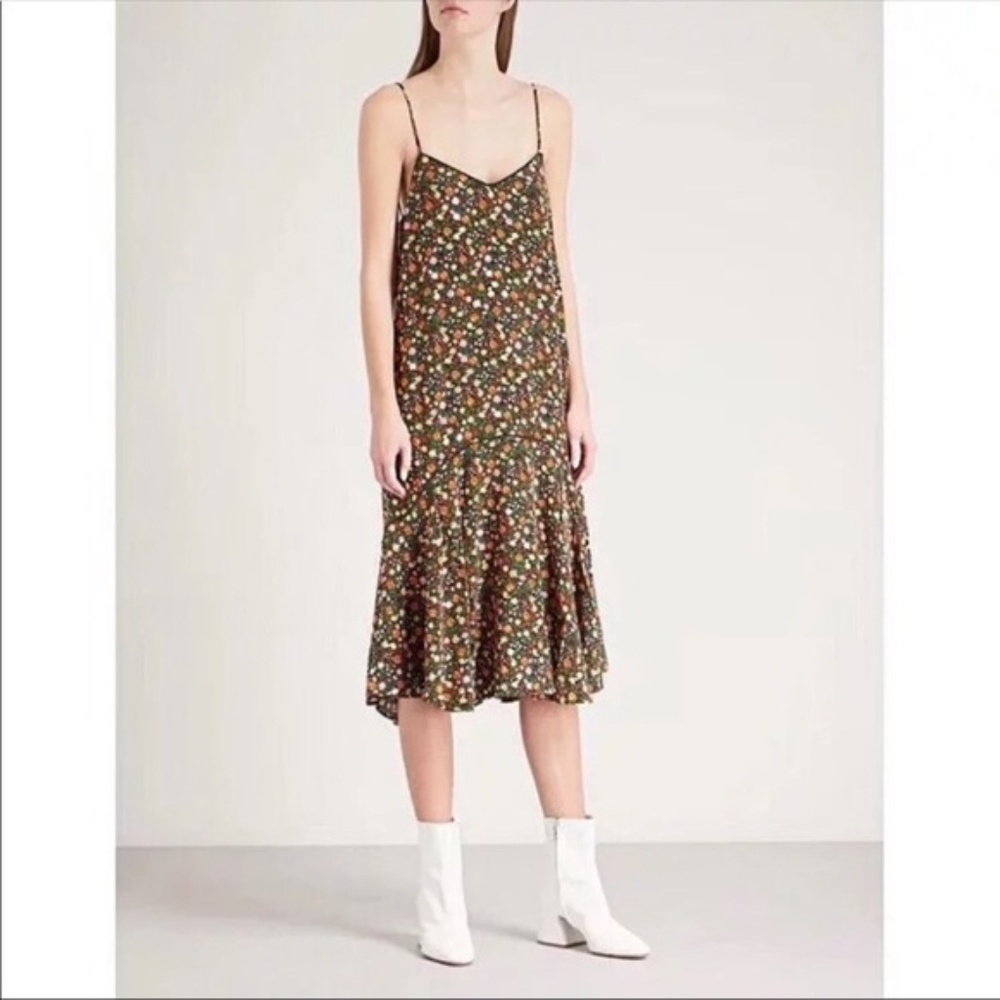 Ganni Joycedale Silk Slip Dress